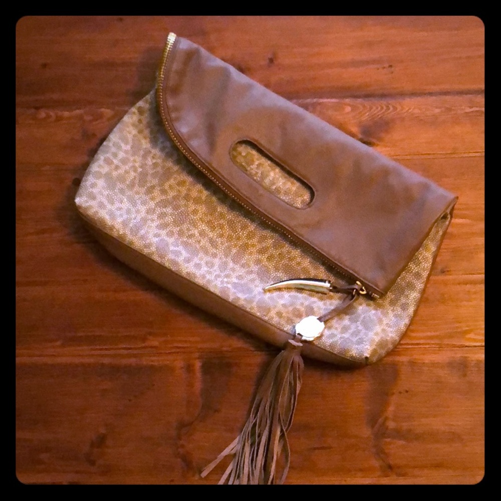 Vince Camuto oversized leather clutch